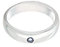 Taufring mit synthetischem Saphir - 925 Silber