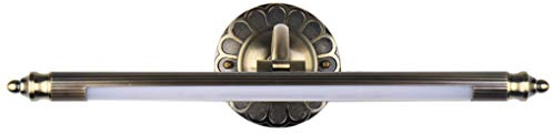 LANMOU LED Spiegellampe für Bad, Retro Badezimmer Spiegelleuchte Einstellbar Antik Metall Schminklicht Vintage Spiegelschrank Schminktisch Spiegellicht Wandleuchte Kaltweiß Licht 51cm