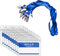 Zalava Confezione da 40 Set Portabadge da Collo con Cordino in Nylon Orizzontale Porta ID badge Impermeabile e Trasparente per Affari, Esposizione, Ufficio e Scuola, Blu