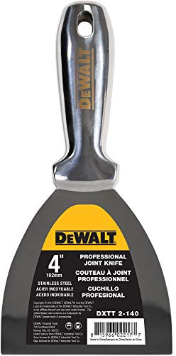 DEWALT 4 All Stainless Steel Joint Knife | One-Piece Premium Polished Metal Putty Blade | 2-404