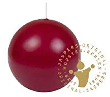 Kugelkerzen Bordeaux 60 mm, 4 Stück, Premium Kerzen von Jaspers Kerzen