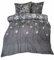 Buymax Fleece Bettwäsche 220 x 240 cm 3 teilig Plüsch Winterbettwäsche Kuschel Thermo Fleece Kopfkissenbezüge 80x80 cm Cashmere Touch, Muster Sterne Star, Farbe Grau Anthrazit