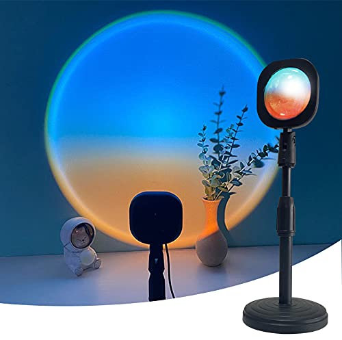 Sunset lamp, LED Sunset Light Projector, Home Decoration USB Sunset Projection lamp, 360° Rotating Sunset lamp Projection Romantic Visual Mood Light, Room Decoration, Party and Holiday Gifts