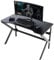 CLP Table Gaming Lewiston avec Cadre en Tubes d'acier I Bureau Gamer avec Lumières LED, Couleur:Rouge
