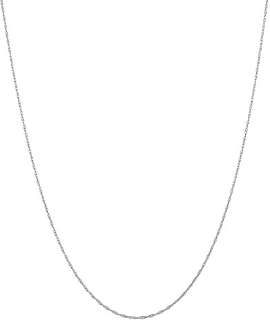 Kuzzoi Exklusive 925 Silber Herren Halskette für Anhänger, Herren Silberkette (1 mm), Basic Kette ohne Anhänger für Mann und Frau, Gliederkette gedrehte Optik, Länge 55 + 5 cm
