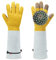 Gmjay Leder Handschuhe mit Extra Langem Unterarm Schaft Arbeitshandschuhe Verstellbarer Handgelenk Gartenhandschuhe Dornensichere und Stichfeste,XL
