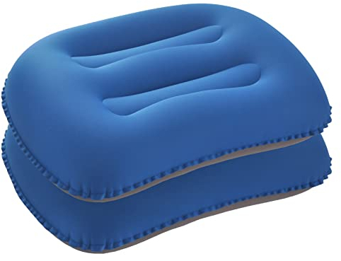 Idocolors Aufblasbares Camping Kissen für Outdoor Wandern TPU Leichtes Reisekissen Strandkissen Aufblasbar 2 Stück Kopfkissen für Büro, Auto