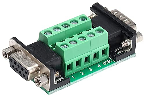 PENGLIN DB9 Stecker auf Buchse Breakout Board, RS232 D-SUB Seriell auf 9 Polige Anschlussklemme Gender Changer Stecker