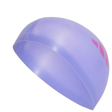 Adidas adidas - Cuffia da nuoto unisex con 3 strisce, colore violet fusion/pink fusion, taglia unica