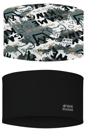 WK IEASON 2 Stück Sport Stirnband für Männer und Frauen, elastisches, breites Stirnband für Laufen, Radfahren, Yoga, dominieren Sie Ihren Wettbewerb - Performance Stretch & Feuchtigkeitstransport