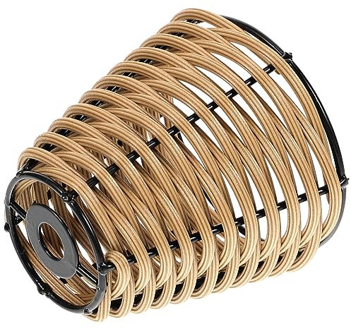 Alipis Abat-jour En Rotin Tressé Pour Lampes De Table Mini Abat-jour Décoratif Couleur Café Accessoire Déclairage Polyvalent