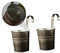 Kisangel 2st Sukkulenten-blumentopf Aus Schmiedeeisen Pflanztöpfe Hängen Kräutertopf Hängend Pflanztopf Hängetopf Metallwanne Blumenhalter Blumenübertopf Blumenampel Eisenblech Korb