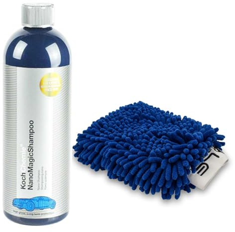 Koch Chemie Nano Magic Shampoo 750 ml | Shampoo + Liquid Elements Chubby Waschhandschuh & Kingsize Logo-Aufkleber