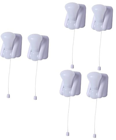 Gadpiparty 6 Stk portable light klobürste wandmontage campingleuchten camping light LED-Glühbirnen schrank licht zugschnur LED Lichter wandhalterung birne licht Mini Die Glühbirne Weiß