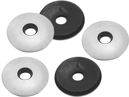 PATIKIL Arandelas de Sellado de EPDM Unidas de 5.5x19 mm 80 Piezas Arandelas de Sellado de Neopreno de Acero Inoxidable 201 para Suministro de Pernos Marinos (#12)