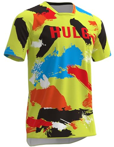 Mountainbike Shirt MTB Downhill Freeride I Fahrrad Trikots Herren Damen I Jersey atmungsaktiv, schnelltrocknend I Radtrikot Kurzarm (AIM002,L)
