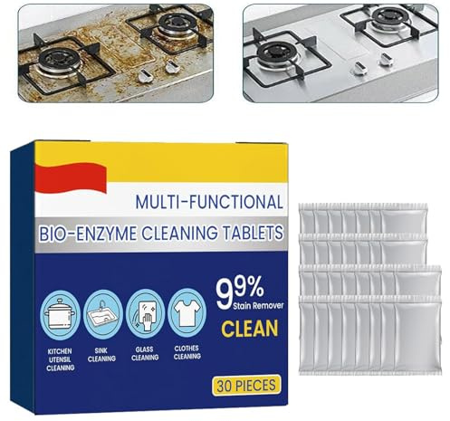 Multifunktionale Bio-Enzym-Reinigungstabletten, umweltfreundliche Allzweck-Fettreinigungstabletten, Bio-Enzym-Reiniger, Bio-Enzym-Explosivsalz-Tablette (1 Stück)