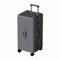 Koffer Trolley, Rollkoffer Reisekoffer Hartschalen 4 Rollen, Spinner Handgepäck,TSA, 100% PC(68cm, 75L,Grau)