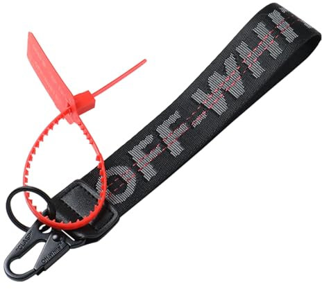 GGTTNRT Schlüsselband Personalisiert, Schlüsselband Kurz for Schlüssel, Brieftasche, Taschen, Jeans-Dekor, Segeltuch, Mode-Schlüsselanhänger für Autoschlüssel (Schwarz)