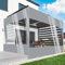 TMGJShd Plane Outdoor Winter Vorhänge Wetterfeste Anpassbar Verdickenplane PVC Outdoor Planenvorhänge für Garten Pavillon Terrassen Balkon Gewächshäuser. (Grau/Size: H:2m W:5m)