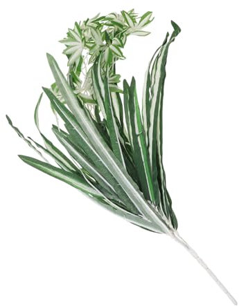 RORPOIR Simulated Spider Plant Artificial Chlorophytum Realistic Fake Plant Faux Vines Silk Plants Green Outdoor Plant Decoration Faux Orchid Stems Faux Green Leaves Hanging Plastic