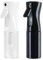 Uervoton Flacons pulvérisateurs continus Ultra Fine Mist Bouteilles d'eau vides Coiffeur Spray Bouteilles Salon Coiffeur Outil de Cheveux Pulvérisateur d'eau 200ML Noir et Transparent - 2 Pièces
