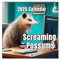 2025 Lustiger schreiender Opossum-Kalender, 2025 Opossums, Wandkalender, 12 Monate, Familienkalender, lustiger Familienplaner und täglicher Organizer, Kalender, Gag-Geschenk für Frauen, Männer,