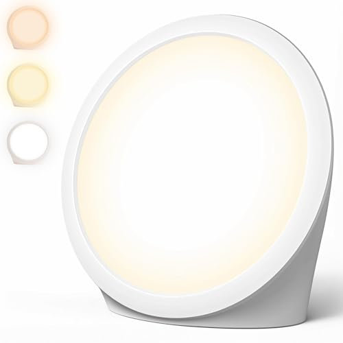 VexNook SAD Light Therapy Lamp -10,000 Lux Light Therapy Lamp with 3 Color Modes, 6 Timer Settings, 5 Brightness Levels, Effective for Seasonal Affective Disorder, Home and Office Use [Energy Class A]