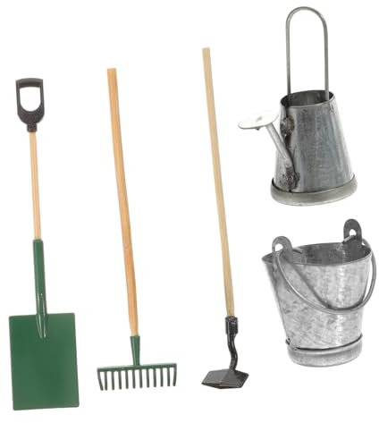 VICASKY 1 Set of Dollhouse Miniature Gardening Tools and Accessories for Miniature Gardens Fairy Figurines and Dollhouse Decor for Micro Landscape Ornaments and Dollhouse