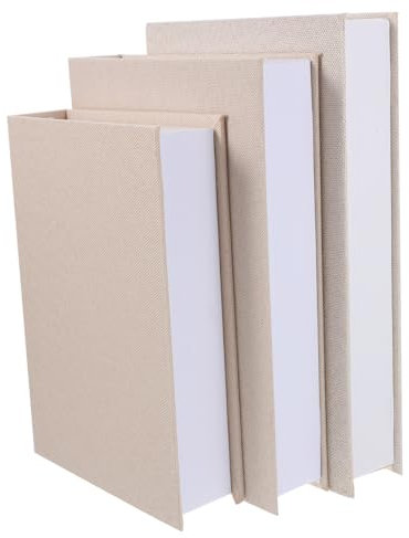 TOPPERFUN 3Pièces Boîte Décorative Faux Réaliste et Multifonctionnelle Rangement Vintage pour Décoration de Bureau et Table Basse pour Souvenirs