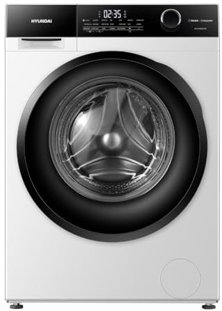 Hyundai Lavadora 10 Kg Carga Frontal Blanco HL10400AIDVB. 1750W, 1400rpm, 14 Programas, Función Stop&Go, Tambor Waterdrop, Clase de Eficiencia Energética A