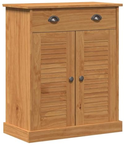 vidaXL Bathroom Cabinet VIGO Brown and Honey Brown 68 x 34 x 80 cm, Bathroom Storage, Compact Shelving, Modern Wood Organizer, Functional Cabinet, Space Saver for Toiletries and Essentials