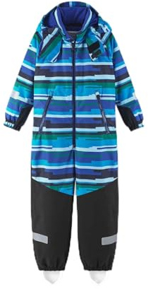 Reima Kurikka (5100131B-67A2) Winteroverall für Kinder, Marineblau-hellblau, wasserdicht, atmungsaktiv, mit Kapuze, Taschen, verstellbar