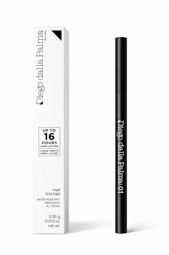 Diego dalla Palma Kajal 001 Schwarz - Eyeliner Waterproof, Langer Halt bis zu 16 Stunden, cremige Textur, intensive Farbe - 0,35 g