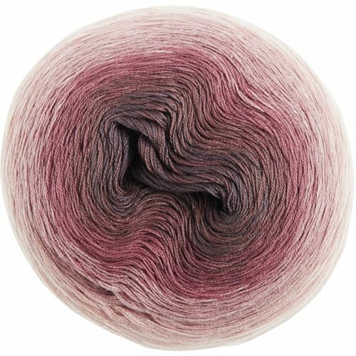 Rico Design Creative Cotton Dégradé Lucky 8#25 | Farbverlaufsgarn mit Baumwolle, Bobbel Farbverlaufswolle zum stricken u Häkeln, mit Anleitung in der Banderole