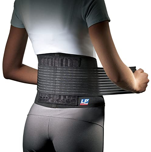 LP Support 919 Rückenbandage mit Stabilisierungsstäben - Rückenschutz - unisex, Größe:XXL, Farbe:schwarz