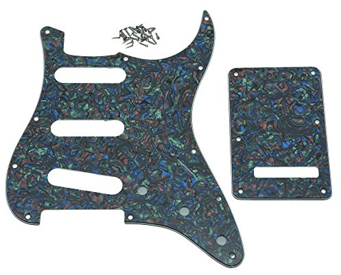 KAISH 11 Loch ST/Strat Style SSS Schlagbrett mit ST Rückplatte Tremolo Trem Abdeckung für USA/Mexiko Stratocaster / Strat Abalone Pearl