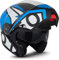 Moto Helmets® F19 „Runner Blue“ · Motorrad-Helm · Klapp-Helm Modular-Helm Flip-up Integral-Helm Motorrad-Helm Roller-Helm Sport · ECE 22.05 Sonnenvisier Schnellverschluss Tasche S (55-56cm)