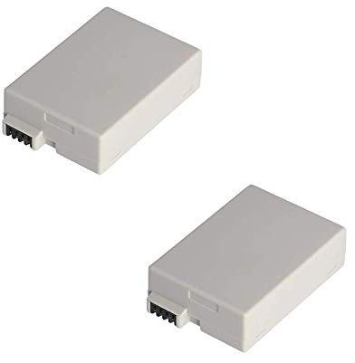 High Capacity - 2 x Rechargeable Battery for Canon EOS 450D, 500D, 1000D, Kiss F, Kiss X2, Kiss X3, Rebel XS, Rebel XSi and Rebel T1i Digital SLR Cameras - Replacement for Canon LP-E5 Battery