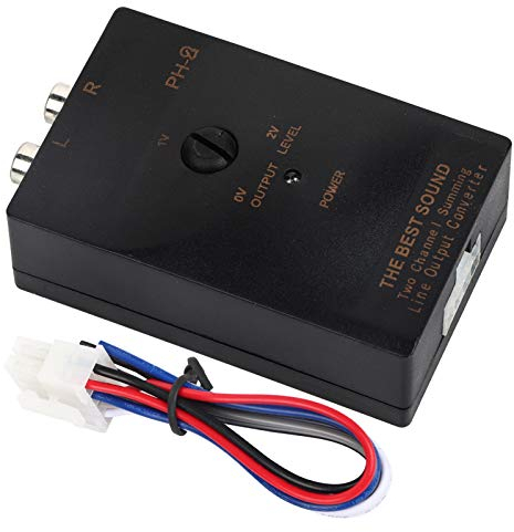high low adapter,Lautsprecherpegelwandler,Duokon Car Cinch-Ausgang Stereo-Lautsprecher High-Low-Level-Wandler mit Verzögerungsfunktion