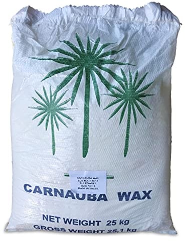 Carnaubawachs 25kg Copernicia cerifera cera T1 Pulver natürliches & veganes Wachs für Naturkosmetik, Polituren und Pflegeprodukte