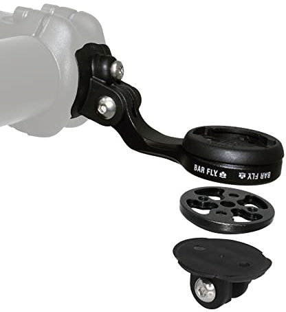 Bar Fly Race Flipper for 3T Apto Stealth Stem - Bike Computer Mount - Garmin, Cateye, Wahoo, Bryton, Polar, Mio, Omata Compatible - Black