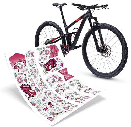 Riesel Design® Frame:Tape 3000 Fahrrad Rahmenschutz - Stylische Fahrrad Schutzfolie/Selbstklebende Fahrradschutzfolien/MTB Rahmenschutzfolie als Kratzschutz (Candy)