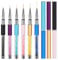 6Pack Nail Art Liner Brushes, 5/7/9/11/13/15mm Nail Gel Polish Painting Nail Art Design Brush Pen Set Diamond application Rhinestone Handle, Nail Dotting Painting Drawing Pen