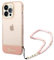 Guess GUHCP14XHGCOHP Hard Case for iPhone 14 Pro Max 6.7 Inch Pink/Pink Translucent Pearl Strap Black