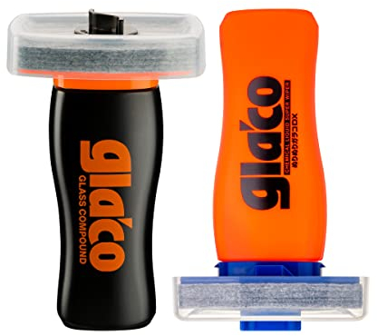 SOFT99 Glaco Compound Roll On + Glaco DX Liquid Wischer - Glass Care Set - Windschutzscheiben, Glasoberflächen - Korrosion verhindern