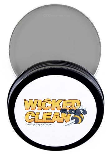EZSMITH Wicked Clean - (8.0 oz.) - Cutting Edge Knife Cleaner - For Stainless Steel, Carbon Steel, and Damascus Steel - 100% Organic & Food Safe - (USA Made) – Cleans & Protects