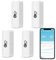 Smarte WiFi Thermometer Hygrometer, Bluetooth Innen und Außentemperatur und Feuchtigkeitssensor, Alexa WiFi Thermometer App Fernbedienung für Zuhause. 4 Pack