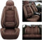maiqiken Autositzbezug Für KIA Sportage 2005-2024 Komplettset 5 Sitze Allwettereinsatz Auto Ledersitzbezug Braun