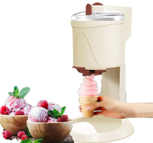 Mini máquina para hacer helados de servicio suave, máquina automática para hacer helados de frutas y helados, máquina para hacer helados de helado de sorbete, ideal para hacer sorbete de servicio suav